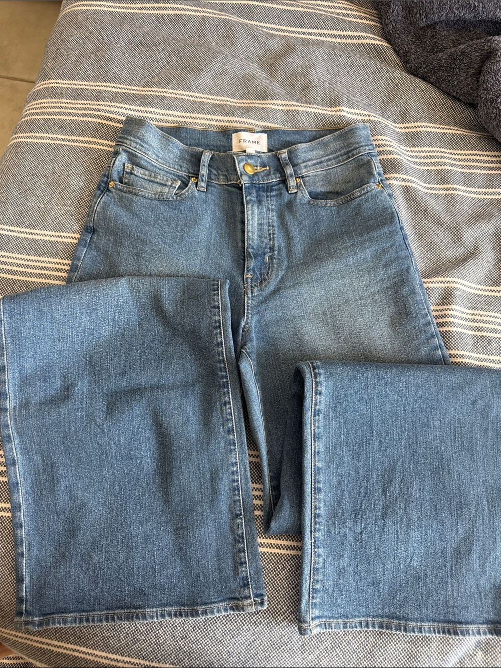 Frame Denim Women's Light Blue Wide Leg Jeans